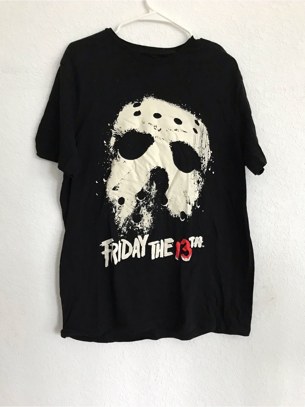 Friday the 13th Black Graphic Tee with Mask Print